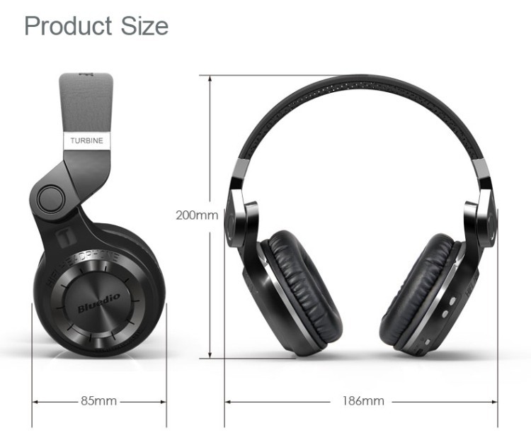 Bests Bluetooth Headset 100% Original Bluedio T2 Head Phones Rotating Folding Wireless Mp3 Player Stereo Headphones Noise Canceling Earphones (2)