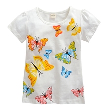 2 10 years brand Children T shirt Girls t shirt tees baby Girl Short Sleeve T