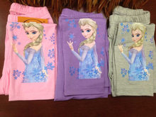 Free shipping Cartoon 2015 Romantic Cotton Snow Queen Baby Kids Leggings Girl Legging Children Legging Summer&Spring Boys Pants