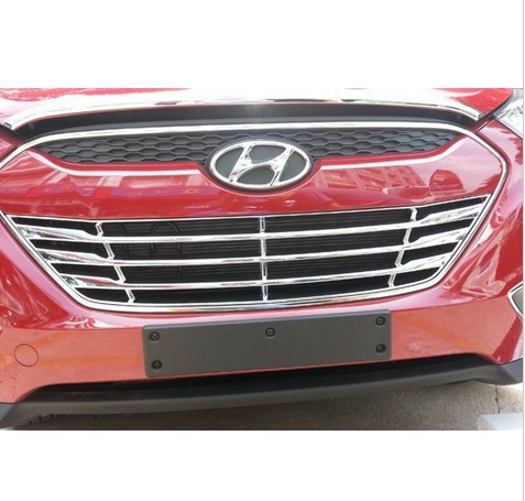 2012 Hyundai ix35 ABS Chrome Front Grille Around Trim Racing Grills Trim, Free shipping