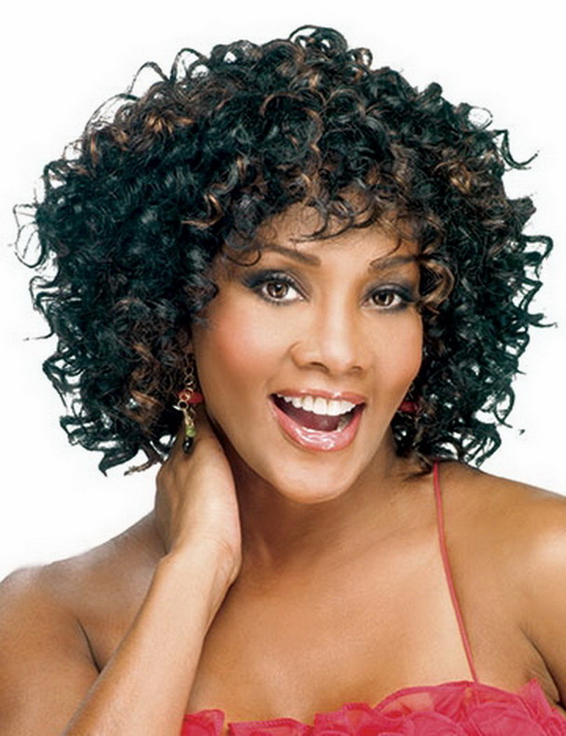 Fashion African American Hairstyles Short Afro Kinky Curly Wig For