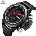 MEGIR Chronograph Auto Date Quartz Watch Large Dial Men Watches Multifunction Luxury Waterproof Wristwatches Relogio Masculino