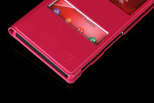 Slim Touch View Window Shell Bag Luxury Leather Case Flip Back Cover Shockproof Holster For Sony