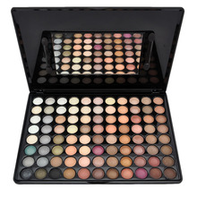 1pcs New Fashion Popular 88 Warm Matte Color Makeup Naked Eye Shadow Palette For Party with Mirror & eyeshadow brushes