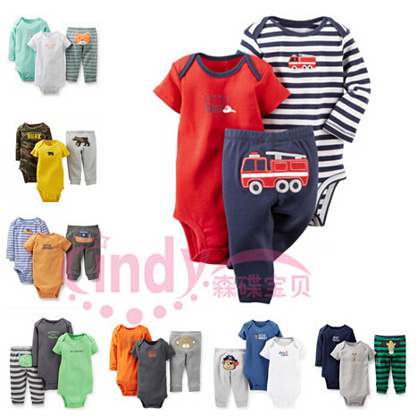 20 Models Carters Baby Boys s Clothings Sets Baby Long Sleeve Short Sleeve Bodysuits Pants 3pcs