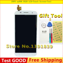 zopo zp998 9520 LCD + Touch screen LCD Display Mobile Phone Screen External screen White + tool free shipping