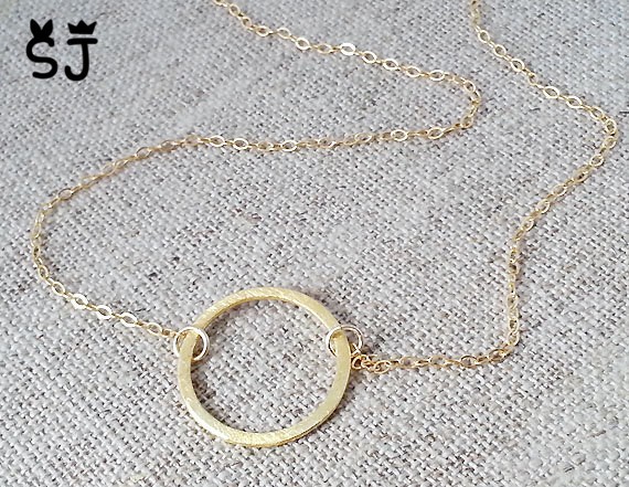 Open circle necklace