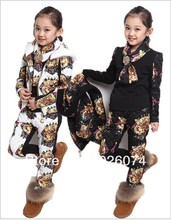 2015 Hot Sale NEW Arrival Children Girl Clothing Set Three piece Tiger Head Vest T shirt