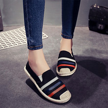 2016 Summer Thomas Knit Toe Striped Women Shoes Flats Loafers Woman Classic Casual Oxford Shoes Slip-On Schoenen Vrouw 2 Colors