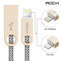 Reversible Date Cable For Lightning Original ROCK Micro usb Cable Fit For iPhone 7 ios device