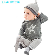 Bear Leader 2015 Spring and autumn baby boy girls clothes casual 3pcs (Hat + T-shirt, pants) The stars leisure baby boys clothes