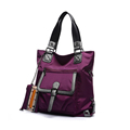 Front Flap Bag Zipper Bag Ladies Fashion Casual Nylon Hand Bag Contrast Color Composite Bag Women
