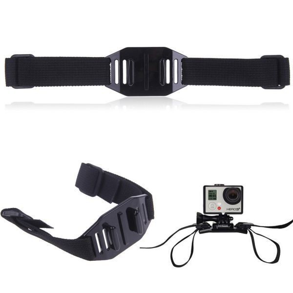 Vented Adjustable Head Adapter Strap Belt Go Pro Mount Holder Helmet For Sport Gopro HD Hero
