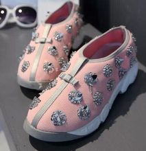 2015 New Spring Summer Women Fashion Sneakers Low Top Mesh Breathable Shoes Sneakers Women Slip On