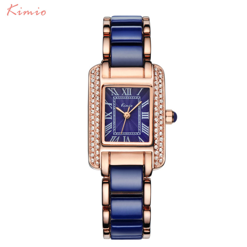 KIMIO 2015 New Women Watch Fashion Analog Display Quartz Watch Women Luxury Brand Rhinestone Women Watches