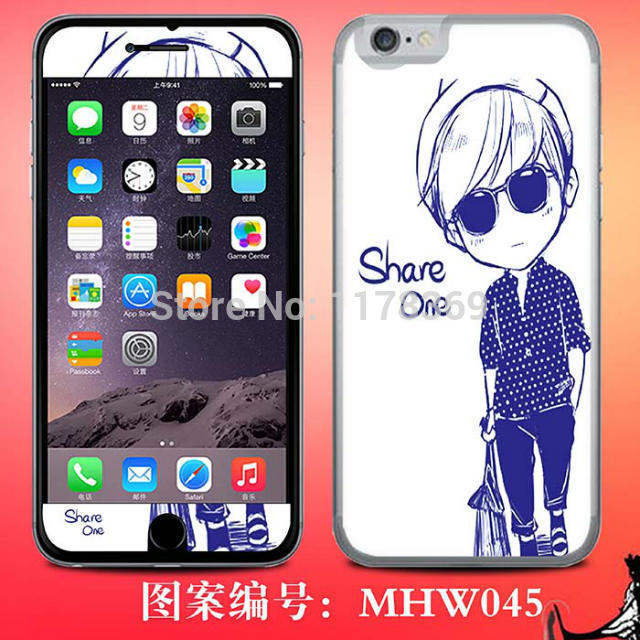 Cool boy stickers case for apple iphone 6 case stickers cover screen