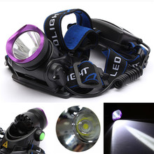 Waterproof 2000LM CREE XM L2 T6 3 Modes LED Focus Headlight Rechargeable Headlamp Head Light Torch