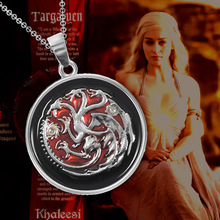Wholesale Game of Thrones Necklace A Song of Ice and Fire Targaryen Dragon Pendant Necklace Movie Jewelry