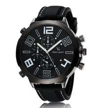 China Famous V6 Brand Men Fashion Silicone Sport Watch Men Outdoor Wristwatch Quartz Military Watch Big