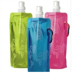 1pc Outdoor Sports Reusable Water Bottles Collapsible Flexible Foldable Ice Bag