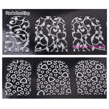 Nail Art Stickers Decals 108pcs sheet Butterfly Leopard Design 3d Nail Tips Decorations DIY Beauty Manicure