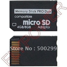 Micro SD TF to Memory Stick MS Pro Duo Card Adapter By Free Shipping; 100pcs/lot