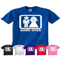 Game Over Funny Wedding Stag Hen Night Bride Mens LadiesT Shirt Short Sleeve Cute Letter T