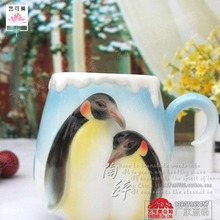 Penguin enamel porcelain coffee cup package cup cup Franz married celebration ceremony decorations Home Decoration items