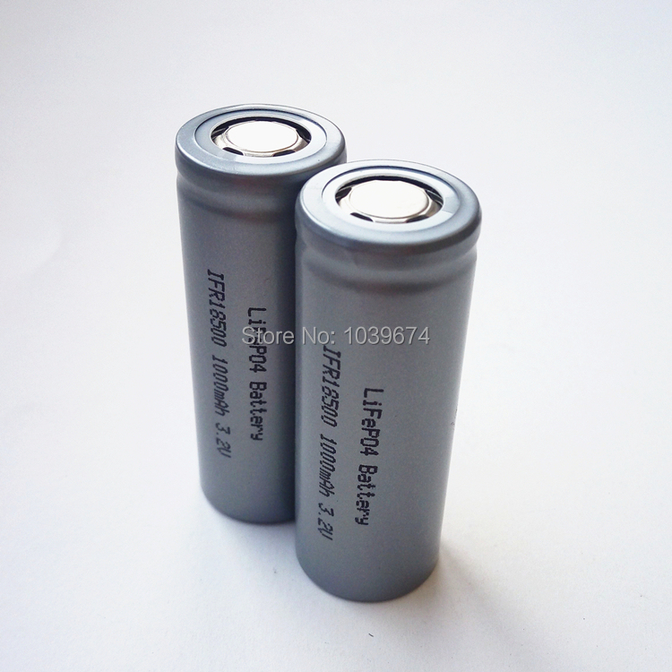 Free Fedex Rechargeable LiFePO IFR 18500 Lithium ion 3 2V 1000mAh Battery Cell High Quality