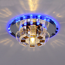 New Modern Crystal Led Hallway Lighting Living Room Lamparas De Techo Vristal Led Glass Ceiling Led Lamps 110V 220V Plafon Light