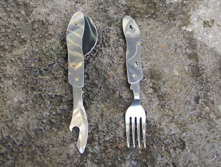 Outdoor <font><b>camping</b></font> tableware portable EDC tools ,Stainless Steel 3 in1 Multi-Function Folding Spoon Fork knife Travel sets Gears Outdoor <font><b>camping</b></font> tableware portable EDC tools ,Stainless Steel 3 in1 Multi-Function Folding Spoon Fork knife Travel sets Gears