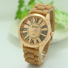 NEW Geneva Watch women Fashion Quartz Watches Silicone Young Sports Women gold watch Casual Dress Wristwatches
