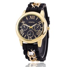 Hot Fashion Silicone Geneva Watches Fashion Women Chain Watch Ladies Dress Wrist Watches Relogio Feminino BW1173
