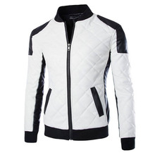 2015 winter autumn mens white leather jackets and coats,jaqueta de couro masculina men biker jacket leather coats men  50820011A