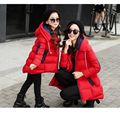 2016 winter new in family wear outerwear jacket mother and daughter fashion Korean Style cotton padded