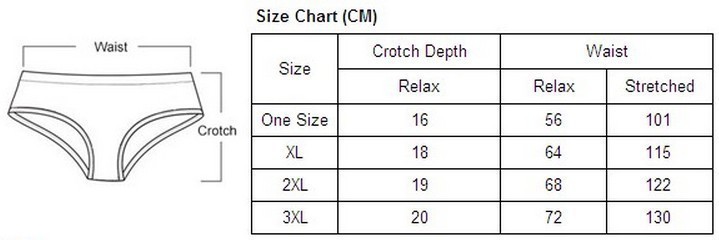 Transvestite size chart thongs