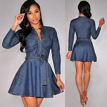 2016 moda Slim Fit Denim jeans Plus Size Bowknot correia vestidos