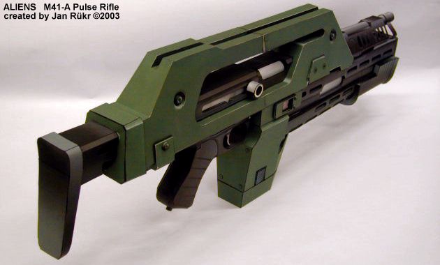 9DIY 3D Puzzle 1:1 Paper Jigsaws Gun Model Aliens 41-A Pulse Rifle 