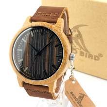 Unique Vogue Mens Quartz Watches Wooden Outdoor Sport Watches Clock With Leather Strap Relojes Hombre 2015
