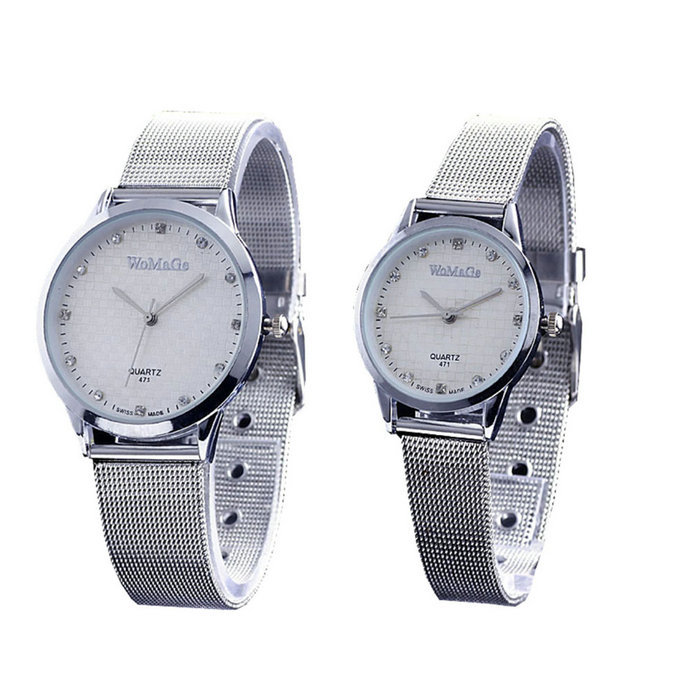 Women Quartz Wrist Watches Gold Silver Stainless Steel Watch Men Lovers Watch Gift for Lovers relogio