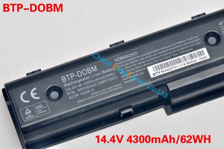 Korea Cell Original New Laptop Battery for Medion Akoya E7218 P7812 P7624 MD98920 MD98680 BTP