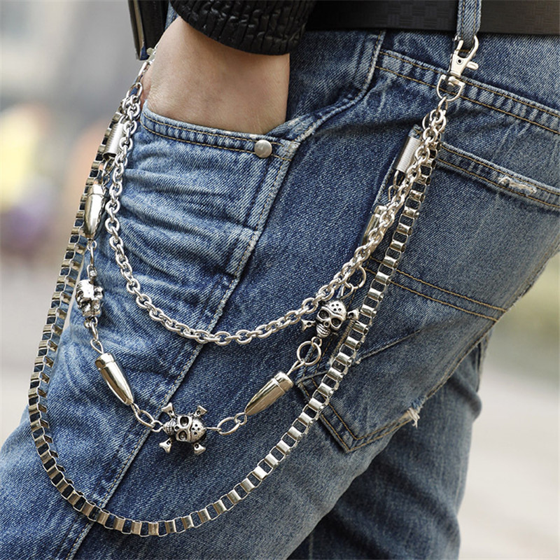 vintage blue chain pants