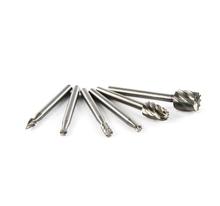 6pcs/lots rotary tool mini drill bit set cutting tools for woodworking knife wood carving tools kit wood tools accessories