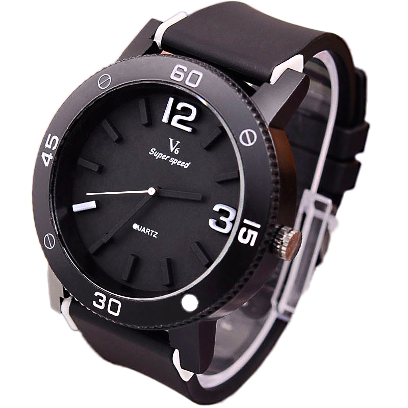 2015 Fashion Elegant Top Quality V6 Luxury Brand Leather Strap Quartz Watch Watches Men Ultra thin