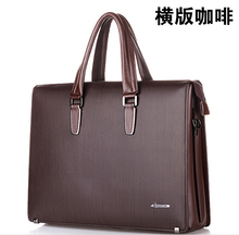 men s genuine leather briefcases 2016famous brand fashion quality black business dress real leather handbags casual