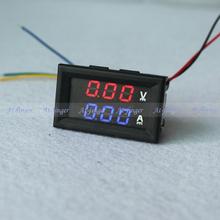 DC 100V 100A Car LED Electrical Ammeter Voltmeter Ampere Digital Voltage Amp Volt Meter Red Blue