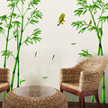 2pcs Green Bamboo Forest Wall Sticker Decorative Self adhesive Wall Decals DIY Home Decor Sticker for