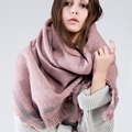 2016 Brand Women Scarf Tartan Winter Scarf For Female Wool Tassels Solid Fashion Shawl And Scarves