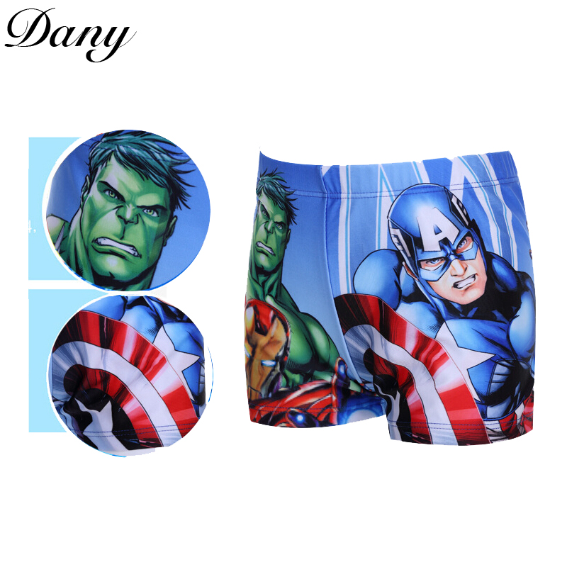2016 Summer Children s kids swimming trunks Character Captain athletic shorts short pants boys de bain