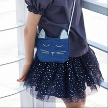 2015 Kindergarten Little Girls Mini Shoulder Bag cat bags kids burlap travel bags baby student fashion